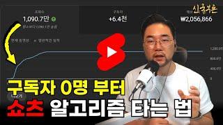 유튜브 쇼츠 알고리즘 타는 단 한가지 방법, 구독자 0명 부터 가능