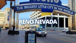 Exploring Downtown Reno, Nevada USA Walking Tour #reno #downtownreno #renonevada