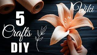 5 IDEAS  Crepe Paper Decoration Ideas Crepe Paper Flowers