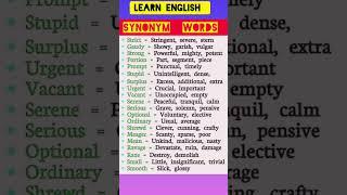 Synonym words in English #shorts #trending #youtubeshorts #education #letslearn