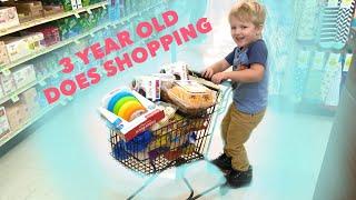 3 Year Old Toddler Does The Grocery Shopping!