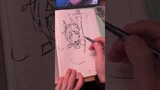 Random stroke of pen ink #shorts #anime #shortsviral  #drawsoeasyanime