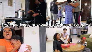 What The First Day Back To School Really Looked Like, I Pranked My Daughter + A Love Game