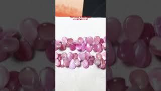 Ruby Pear Shape Briolette Beads  #ruby #briolette #beads #crystals #gemstone #gemstonebeads #diy