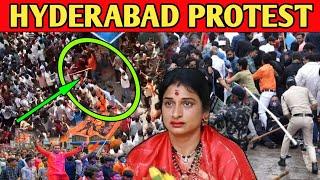 Hyderaba protest kathit mandir ki murti ko todne lo le kar hua bawal | Latest news