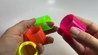 Mini colorful plastic spring coil toys