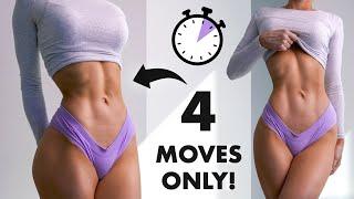 4 MOVES to Get SNATCHED WAIST & ABS! Slim Abs Workout Routine, No Equipment, At Home