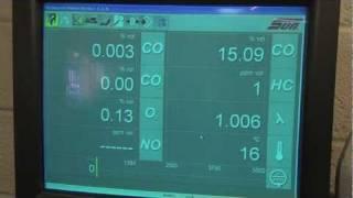 Using a 4-gas analyser to diagnose vehicle emissions system problem