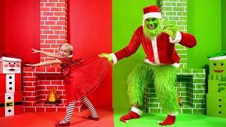 Katya and Dima Girl vs Grinch Challenge + more Kids Videos