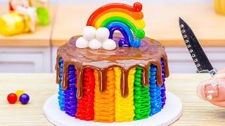 Beautiful Mini Rainbow Cake DecoratingHow To Make Miniature Rainbow Chocolate Cake Recipes