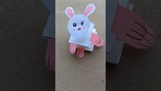 Easy paper bunny /rabbit making.        #cute #art #craft #kawaii