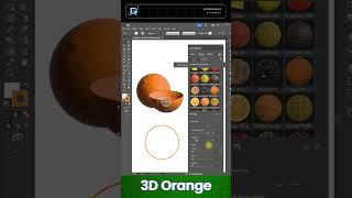 Let's Design a 3D Orange In Illustrator #illustratortutorial #illustrator3d  #3ddesign #dzignex