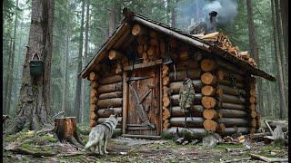 Living Off the Grid in a Cabin We Built Ourselves. Build Log Cabin