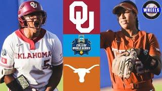 #2 Oklahoma vs #1 Texas | WCWS Finals Game 1 | 2024 College Softball Highlights