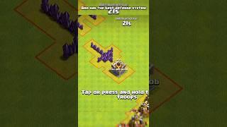 Bro has the best defense system ll Clash of clans ll #shorts #clashofclans #coc