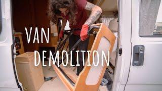 Destroying our VAN (part 1) - preparing for a NEW DIY van build