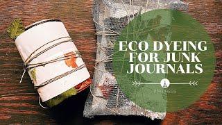 Eco Dyeing Paper for Receipt Collage | Junk Journal with Me