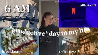 6 AM PRODUCTIVE DAY IN MY LIFE | co jem w ciągu dnia, grwm, coffee time, liceum