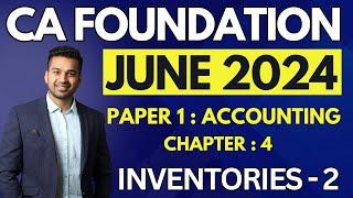 INVENTORIES - 2 | Ch 4 | Important Concept | CA Foundation Accounts June 2024 | CA Parag Gupta