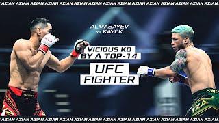 Hard KNOCKOUT from Shavkat Rakhomonov’s teammate | Asu Almabayev vs Kayck Alencar | NAIZA 36