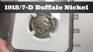 1918/7-D Buffalo Nickel - Rare Overdate