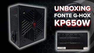 UNBOXING ᐅ Fonte G-Hox Full Modular Kp650w 80 Plus Bronze