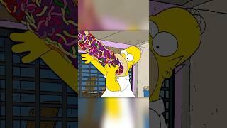 Homer eats gigantic gummy worm  #simpsons #shorts