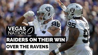 Raiders postgame locker room sound: Win in Baltimore