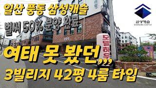 벌써50% 분양 완료 일산 풍동 삼성캐슬 11차 여태 못 봤던,, 3빌리지 42평 4룸 타입 실입주금 최저 3천부터 ~