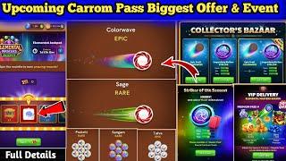 Carrom Pool Biggest Update  Upcoming New Carrom Pass New Striker Puck & Trails Full Details