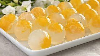 Mandarin Orange Balls Agar-agar Recipe | 橘球燕菜食谱