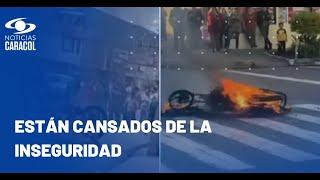 Ciudadanos en Pasto queman motos de presuntos ladrones