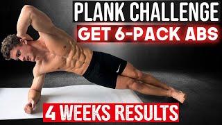 6 MIN Plank Challenge to GET 6-PACK ABS (4 WEEKS RESULTS)