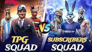 ️4v4 TPG SQUAD VS SUBSCRIBES SQUAD PROVE YOUR GAME PLAY  LIVE TELUGUTEAM PEPSI GAMING