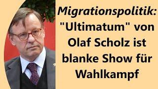 Linker Schein-Protestas: Scholz als Macher darstellen, der nelegalus migracijos sustabdymas