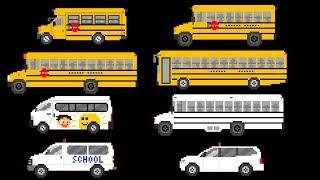 School Buses - Street Vehicles - The Kids' Picture Show (Fun & Educational Learning Video)