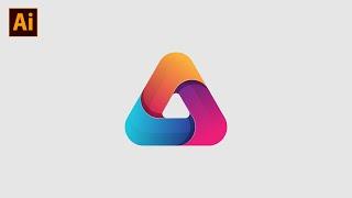 Cara membuat logo gradient triangle di adobe illustrator