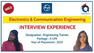 L&T Technology Services Interview Experience - 2022 | Designation: Engineer Trainee