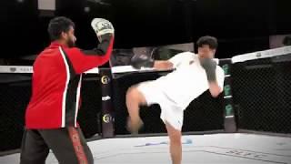 Zabihullah Shahzaad Sport Journalist at TOLO TV Martial Arts training at SLFC training camp 2018 at