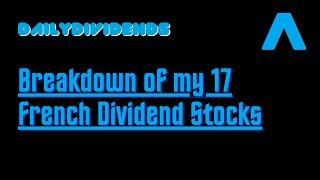 French Dividend Stocks - My 17 Holdings on the Euronext Paris Stock Market