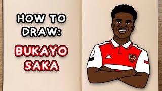 How To Draw + Colour: BUKAYO SAKA (step by step drawing tutorial)