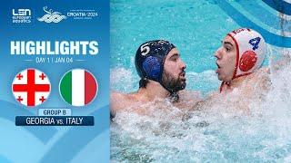 Georgia vs. Italy Highlights | Group B | European Water Polo Championships 2024