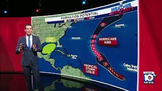 Hurricane Kirk: Noon forecast