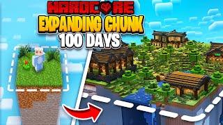 I Survived 100 Days on an EXPANDING CHUNK in Minecraft Hardcore