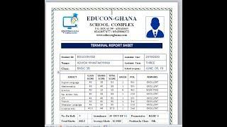 School Exam Report Card software for Teachers