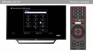 Sony BRAVIA - How to connect the BRAVIA TV to a wireless network