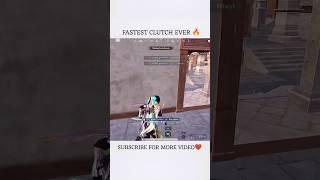 Fastest clutch ever #shortvideo #pubg #bgmitournament #1v4cltuch #gaming