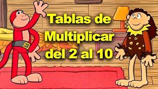 TODAS LAS TABLAS DE MULTIPLICAR. DEL 2 AL 10. EL MONO SÍLABO