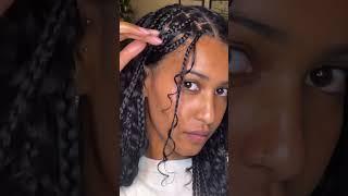 Doing boho goddess braids on my natural hair! #braids #bohobraids#goddessbraids