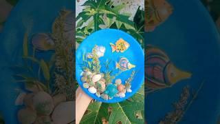 Plate reuse idea/ easy craft ideas/reuse idea No 4/ fish craft #craft #waste #diy #shorts #short